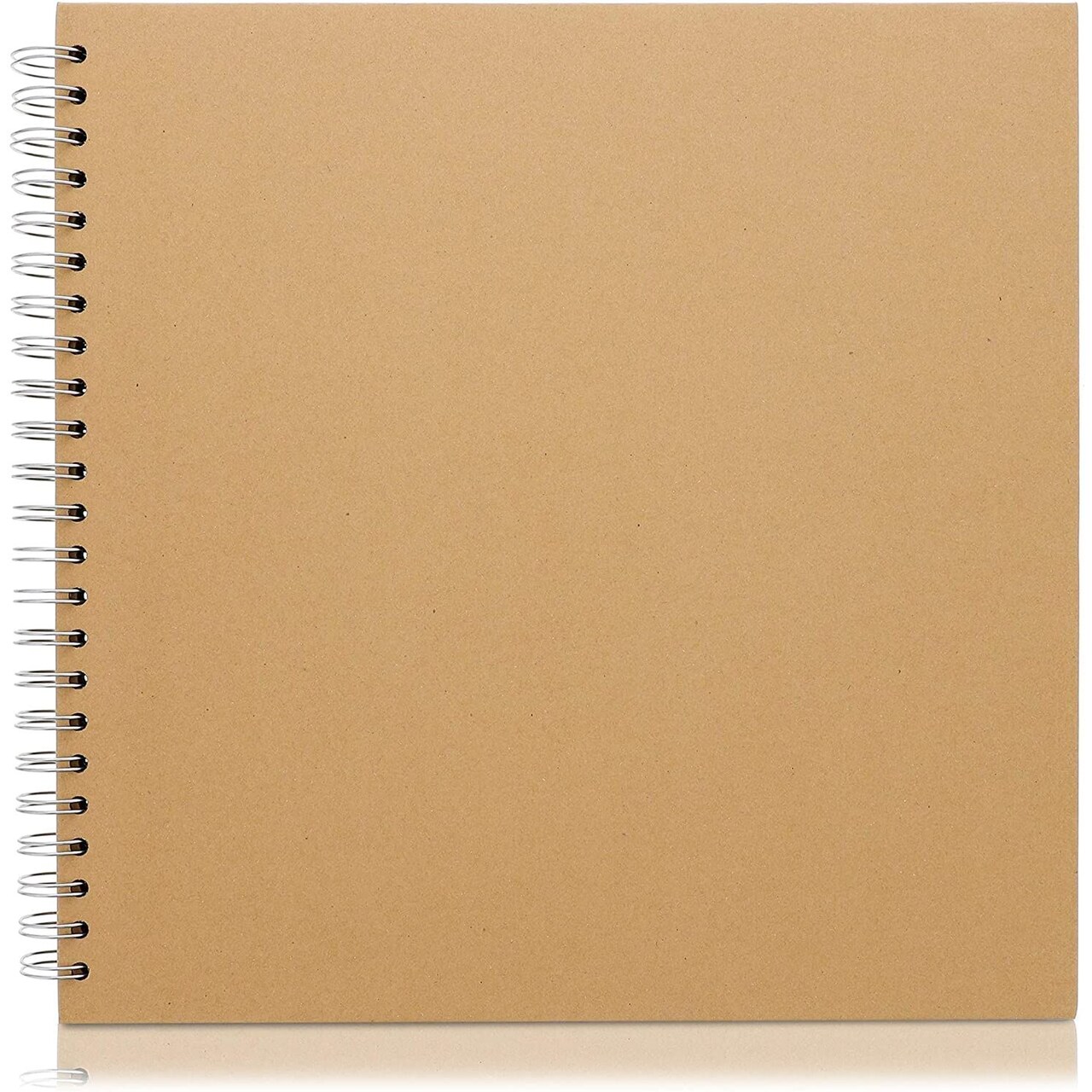 12x12 Scrapbook Album Hardcover (Blank), Kraft Paper Material Spiral Bound  Sketchbook for Drawing, Writing, Arts and Crafts Projects, Home, Office,  School (40 Sheets Total)